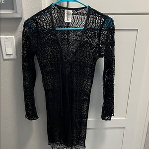 Black Crochet Cover-Up